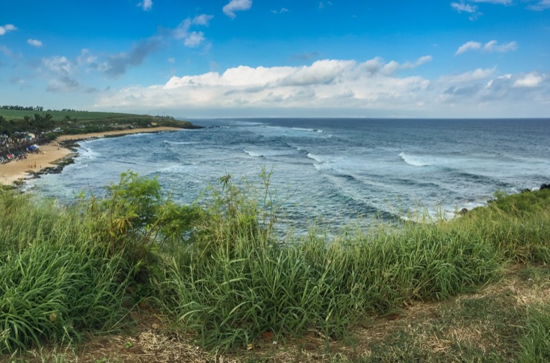 Hoʻokipa lookout / coast (aerial)