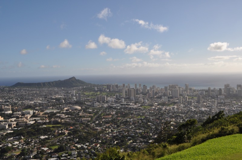 Waikiki Beach with Diamond Head behind
